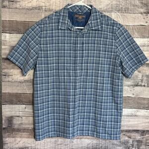 5.11 Tactical Covert Shirt Mens Large Blue Plaid Short Sleeve Performance